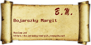 Bojarszky Margit névjegykártya